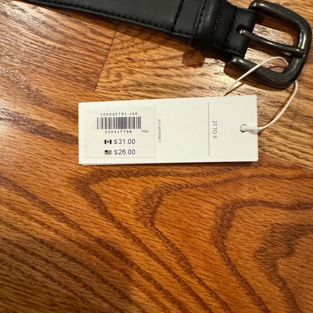 NWT Janie and Jack Black Belt